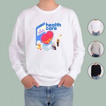 디자인티셔츠 아토 원격진료 헬스케어 건강 20 맨투맨 후드티, 맨투맨그레이_XL