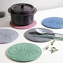 카라멜샵 국내제작 실리콘 냄비받침 5color, 차콜