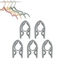 엘홈 접이식 여행용 옷걸이 블루(5P), 5p, 블루