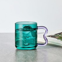 모던하우스 봉봉 위글핸들 내열 유리머그(teal green) 370ml GA0123030, 단품