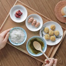 자취생 싸고예쁜그릇 플레이팅 밥공기 면기 5P 도자기, 공기 블루 5P