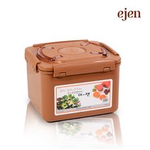 이젠 누름독 진공항아리 황토 사각 7.4L 장아찌 절임 반찬 김치 누름통 누름독 밀폐용기, 7.4L: 26cm x 23.5cm x 18cm(높이)