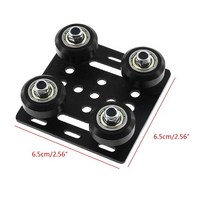 3D 모델링 스캐너 41qa 3d 프린터 부품 2020 v-슬롯 갠트리 플레이트 세트 알루미늄 프로파일 v-슬롯 미니 5용 20mm 특수 슬라이드 플레이트, 검은색