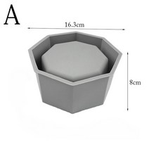 견고한 Large Flower Pot Silicone Mold for DIY Hexagonal Concrete Mirror Crystal Epoxy Clay Home Deco, 01 A
