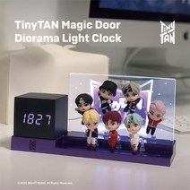BTS 타이니탄 LED 시계 마이크 드롭 피규어 탁상 시계 무드등 조명 알람 시계 방탄소년단 굿즈