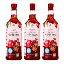 코스트코 유기농 석류즙 NFC 착즙 리얼 100% 석류즙 1000ml 병제품, 3개