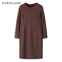 [샤트렌] 울 체크 슬림핏 원피스