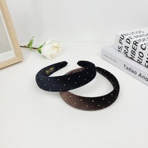 [국내제작/2개 세트] 제니 하늘 별 벨벳 쿠션 헤어밴드