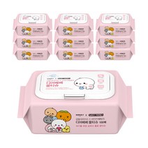 [익일출고] 디어베베 오리지널 물티슈 100매 캡형/리필형, 10팩, 캡형