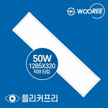 장수램프 LED 평판등 면조명 샤인 AC용 1285X320 50W 현장 AS 2년, 주광색(5700K)