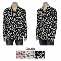 레오파드 패턴 부드러운 남성 패션 긴팔셔츠 남자패션