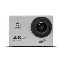 액션캠 초소형 경량 방수 스포츠 dv hd 4k 스포츠 카메라 원격 wifi 야외 다이빙 deportiva 2 인치 f60 방수 스포츠 카메라 1080p 캠, 은, 협력사, 리모콘 없이