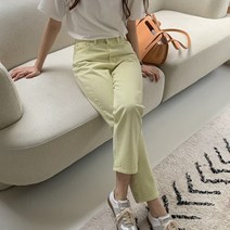 옷자락 여자 봄 가을 면바지 스트레이트핏 코튼 치노 팬츠