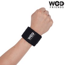 크로스핏 역도 컬러 손목보호대 블랙 1쌍 WFW23, 없음, 1개