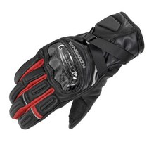 코미네 겨울 글러브 카본 프로텍트 가죽 방한 장갑 GK-844 BLACK-RED, BLACK-RED-M