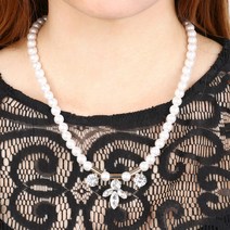 [슈가펄] N527_crystal pipe pandent pearl necklace_크리스탈 파이프와 진주가 어우러진 목걸이 패션목걸이