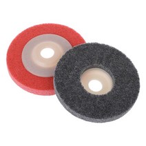 연마기 패드 광택제 연마 9P 경도 4 인치 100mm 나일론 섬유 휠 앵글 그라인더 용 그라인딩 부직포 원형 샌딩 디스크 10 개, [01] 9P Hardness, [02] Grey