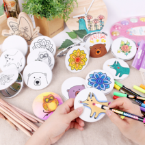 레디코 패브릭 손거울 만들기 키트 민화 단청 모란 diy 세트 전통 무늬 공예 재료 접이식 휴대용 미니 원형 거울, 단청(사은품증정)