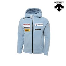 데상트 남녀공용 스위스 스키팀 디자인 본딩 플리스 겨울 자켓(기모) SM323SKT98_SKY