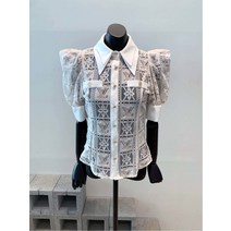 VIVA / [VIVA] 22SS 로고 이중카라 반팔 블라우스
