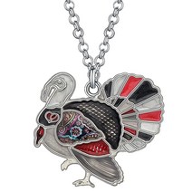 WEVENI 에나멜 합금 추수감사절 칠면조 목걸이 닭 펜던트 참 패션 주얼리 선물 여성용 여아용 에나멜 원석 없음. 가성비 추천 미국직구, Shadow