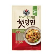 CJ더마켓 중국당면 잡채레시피 탑티어 백설 자른햇당면 잡채 명절음식 잔칫집 500G, 9개