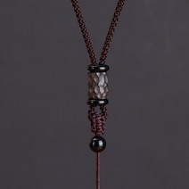 옥 펜던트 고급 에보니 손으로 짠 목걸이 로프 남녀공용 헤티안 옥 골드 부처 브랜드 페이 펜던트 걸이