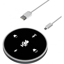 YJGZMD 데스크탑 USB 회의 스피커폰 마이크 내장 스피커 360° 무지향성 PC 노트북 노트북용 콘덴서 (색상 : D), 디