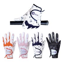 토바골프 하은 합피 여성양손 예쁜곰돌이 칼라 골프장갑, 네비