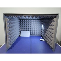 가정용 조립식 방음부스 방송 이동식 방음 미니 1인용 녹음실 연습실 소형 노래방, 외부 회색/내부 노란색