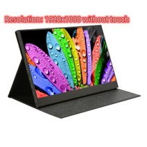 휴대용 터치 모니터 14 인치 768P 풀 HD 세컨드 게이밍 노트북 디스플레이 스마트 커버, 14.0 1080p NO Touch