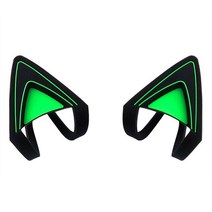 키티 고양이 귀 헤드폰 헤드셋 RAZER Kraken V2 스페셜 2019 TE 7.1 DIY용 3 가지 색상 1 쌍, 초록, 02 Green