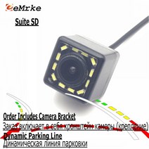 EEMRKE-자동차 후방 카메라 트랙 리버싱 가이드 궤도 르노 콜레오스 삼성 QM5 CCD HD, 04 12-led