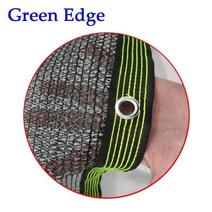 60% 차양 4 핀 검은 색 그물 HDPE 자외선 방지 정원 창고 캐노피 천막 단열 마당 자동차 커버, 02 Green Edge_01 1m x 2m