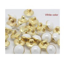 캔디 컬러 메탈 하의 버튼 ss-631 바느질 10mm 로트당 40 개, White