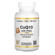 California Gold Nutrition CoQ10 100mg PQQ 10mg 베지 캡슐 240정, 없음