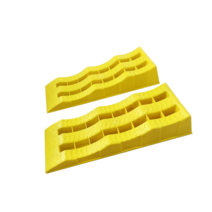 수평조절 카라반 캠핑카 레벨러 트레일러 자동차 차박 균형 지지대 고정블럭 1세트, 엘로우