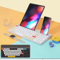 레노버탭M10 크래들 무선 블루투스 키보드/거치대5.0, AB406-화이트