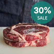프라임 냉장 숙성 꽃등심 블랙앵거스 립아이 스테이크 Fresh Prime Ribeye Steak, 400g(Prime)