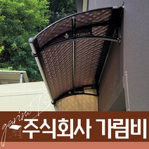 550X9500 출입구비가림 플라스틱처마 브라켓 렉산바 차양시스템 계단캐노피 주차장, 회색틀 그린렉산