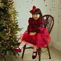 러브베베샵 유아동 여아 크리스마스 원피스 성탄절 레드 드레스