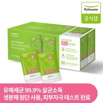 [풀무원] 개별포장 이지 손 소독 안심티슈 100매입 99.9% 살균 생분해 원단, 1개
