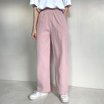 여성용 데일리 바스락 밴딩 팬츠