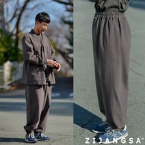 24004 선염 무명 17수 브이넥 한벌 생활한복 / 법복 사찰복 수련복 템플스테이 2피스 정국 한복 연예인 개량한복 공항패션 여행룩 지장사