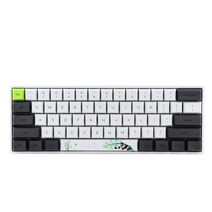 커스텀 키보드 저소음 텐키리스 게이밍 미니 epomaker sk61 61 키 핫 스왑, 옵티컬 블랙, 팬더