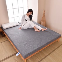 회색원 9cm 고탄력 메모리 고탄성 스펀지 매트리스 소프트 350g 헤비니트 원단 매트, E. 회색원 150x190x9cm_단품