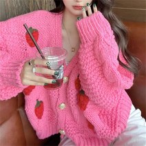 프라이 여성 스타 자수 가디건 Lor v넥 니트 스웨터 패션 따뜻한 wif T 베이지 휴일 가디건 여성 가디건 가을