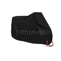 190T 블랙 오토바이커버 M L XL XXL XXXL XXXXL 야외 UV 프로텍터 방수 비 방진 커버 잠금 홀 도난 방지, 4XL for 2300-2600mm_Black