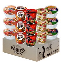 [메리박스] 소컵라면세트 15개(신라면3+짜파게티범벅3+오징어짬뽕3+육개장사발면3+김치사발면3), 1세트