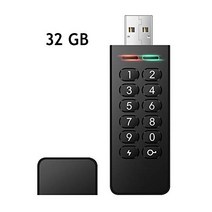 암호화 USB 드라이브 INNÔPLUS 보안 플래시 드라이브 256비트 32GB U 디스크 USB 2.0 개인 보호를 위한 하드웨어 암호 메모리 스틱 FIPS 인증을 받은 알루미늄 쉘 군용 암호화 키패드, 16G
